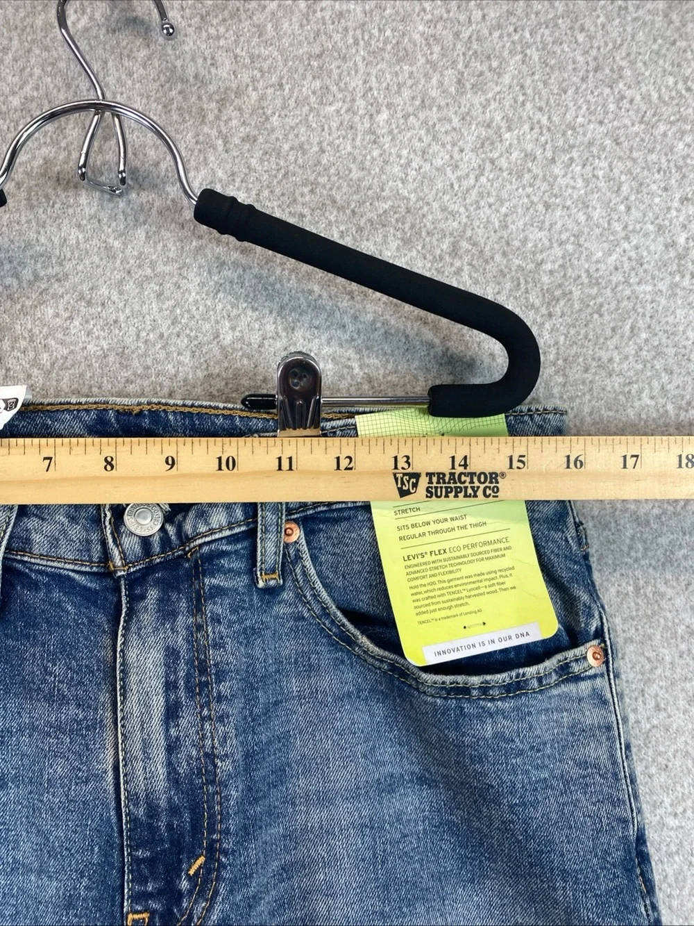 Levi's Men's 514 Straight Flex Jeans 32x32 Fade Blue Reg Fit Sits Low On Waist
